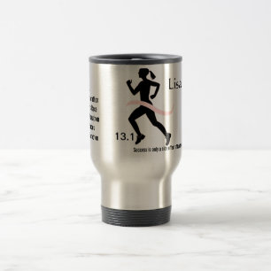 Caneca Térmica Fita do rosa da maratona das mulheres meia
