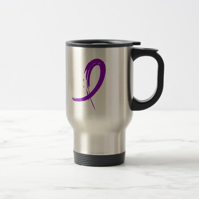 Caneca Térmica Fita roxa A4 da doença de Crohn (Direita)