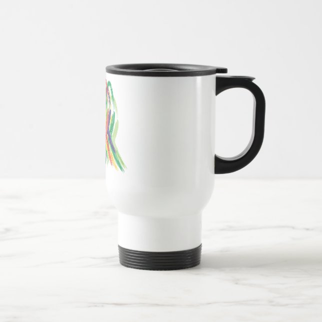Caneca Térmica Fitas multicolorido para conscientização (Direita)
