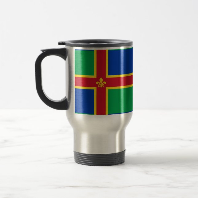 Caneca Térmica Flag of Lincolnshire (Esquerda)