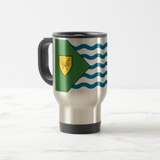Caneca Térmica Flag of Vancouver, British Columbia Travel Mug (Frente Esquerda)