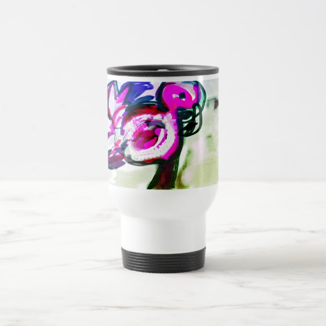 Caneca Térmica Flamingo, flor, alegria (Centro)