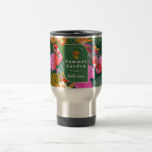 Caneca Térmica Flamingo Garden Dark Green
