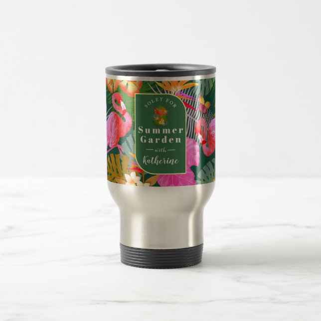 Caneca Térmica Flamingo Garden Dark Green (Centro)