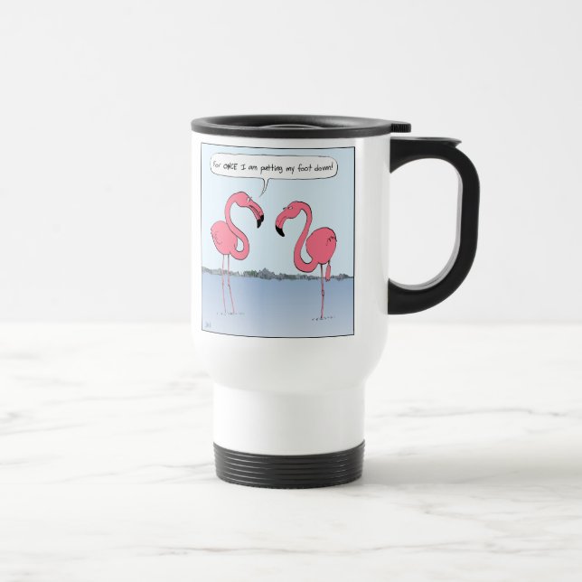 Caneca Térmica Flamingos cor-de-rosa (Direita)