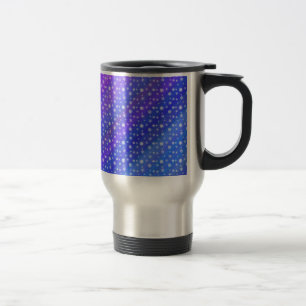 Caneca Térmica Flocos de neve em azul