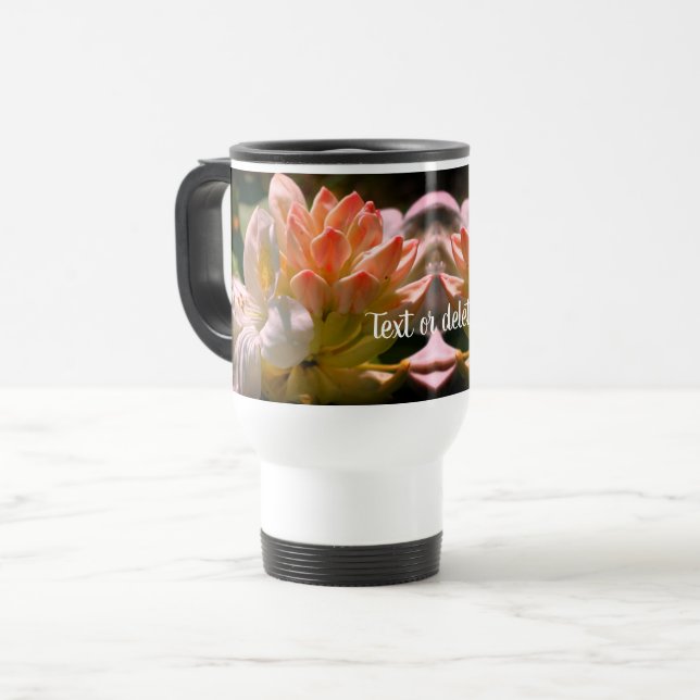 Caneca Térmica Flor Branco Azalea Personalizado (Frente Esquerda)