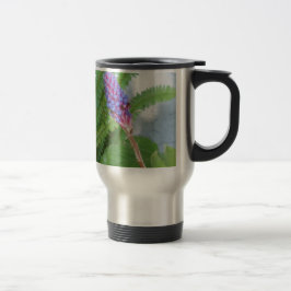 Caneca Térmica Flor de Bromelia de Cone Azul