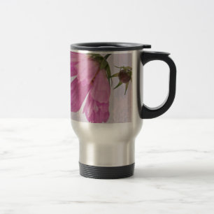 Caneca Térmica Flor de Cosmo Texturizada Rosa