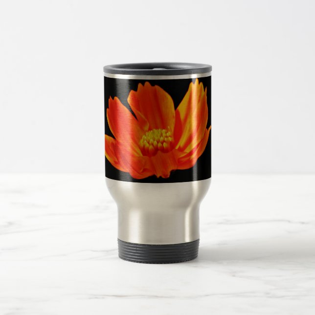 Caneca Térmica Flor de Cosmos Laranja (Centro)