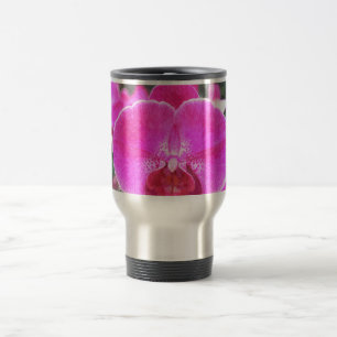 Caneca Térmica Flor de orquídea rosa, fotografia floral