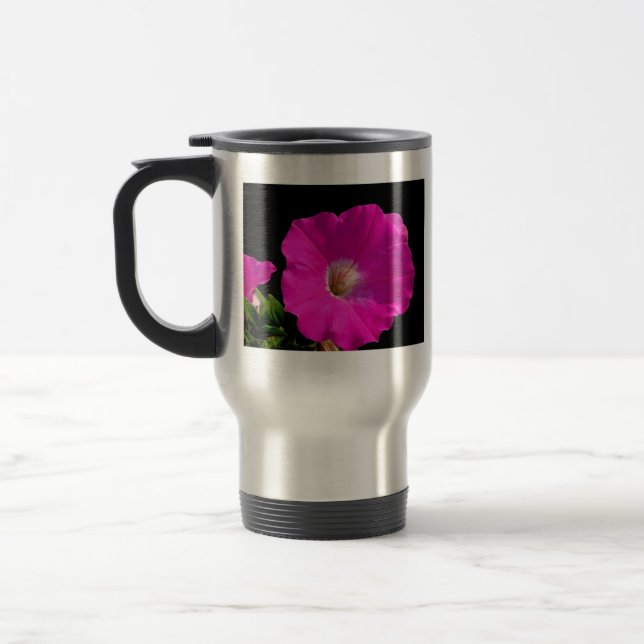 Caneca Térmica flor de petúnia rosa (Esquerda)