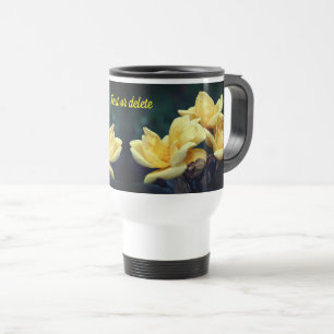 Caneca Térmica Flor de Rosebud Amarelo Personalizado