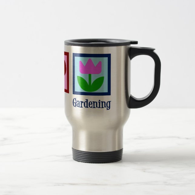 Caneca Térmica Flor de Tulipas para Jardinagem de Paz (Direita)