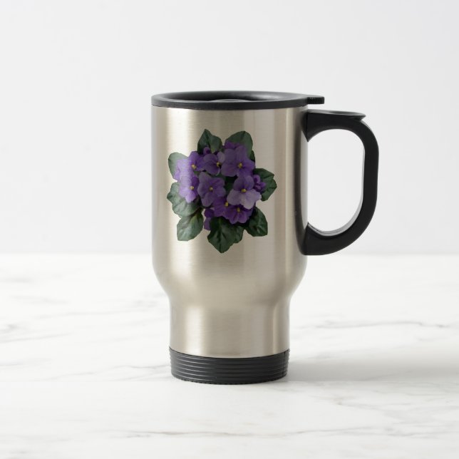 Caneca Térmica Flor do Jardim Roxo Africano (Direita)