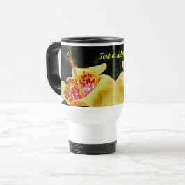 Caneca Térmica Flor Lilar Amarelo Personalizado