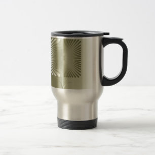Caneca Térmica Flor quadrada dourada