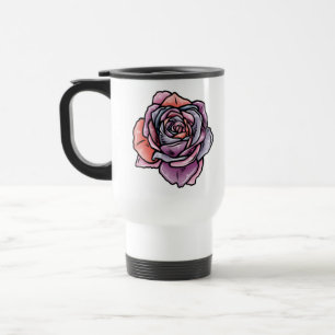 Caneca Térmica Flor Rosa colorido