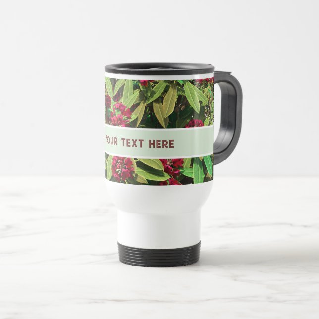 Caneca Térmica Floração Personalizada de Rhododendron (Frente Esquerda)