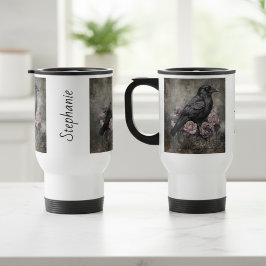 Caneca Térmica Floral Academia Sombria Corvo Gótico