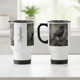 Caneca Térmica Floral Academia Sombria Corvo Gótico