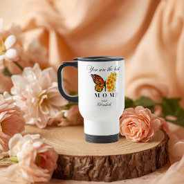 Caneca Térmica Floral Butterfly Personalized Travel Mug