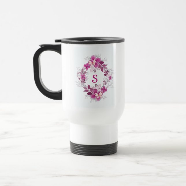 Caneca Térmica Floral Butterfly Travel Mug (Esquerda)
