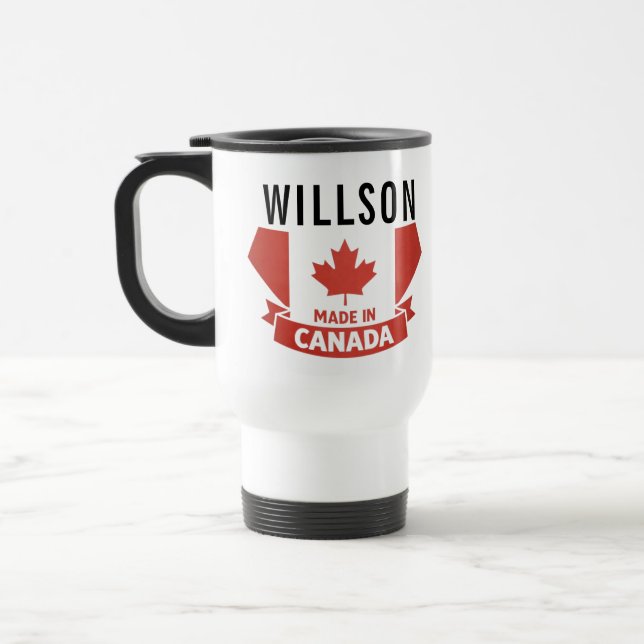 Caneca Térmica Floral Dia do Canadá | Fofo Canadense  (Esquerda)
