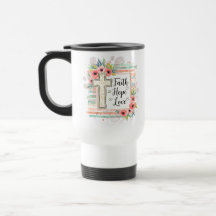 Floral Shabby Chic Fé Esperança Amor