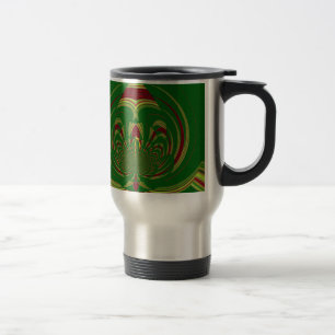 Caneca Térmica Floral Verde