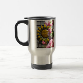 Caneca Térmica Flores cor-de-rosa e Sol - Vinha de Martha