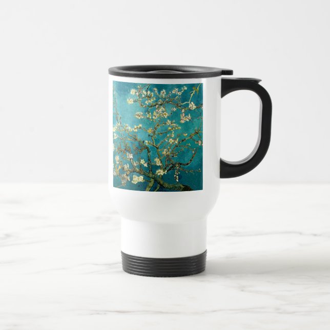 Caneca Térmica Flores de Amendoeira de Van Gogh Impressionismo Cl (Direita)