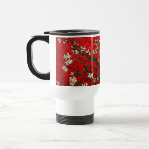 Caneca Térmica Flores de Amendoeira de Van Gogh Vermelho