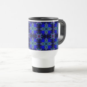 Caneca Térmica Flores de Artdeco no Estilo Retroativo
