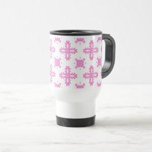 Caneca Térmica Flores de Artdeco no Estilo Retroativo