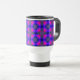 Caneca Térmica Flores de Artdeco no Estilo Retroativo