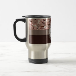 Caneca Térmica Flores de cerejeira com monograma do laço