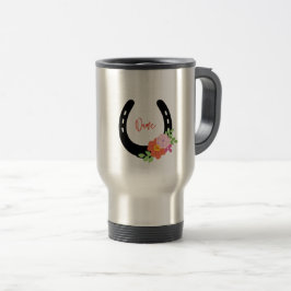 Caneca Térmica Flores de ferradura: Mug de Casca de Cavalo