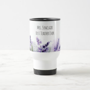 Caneca Térmica Flores de Lavanda Personalizadas Agradecimento aos