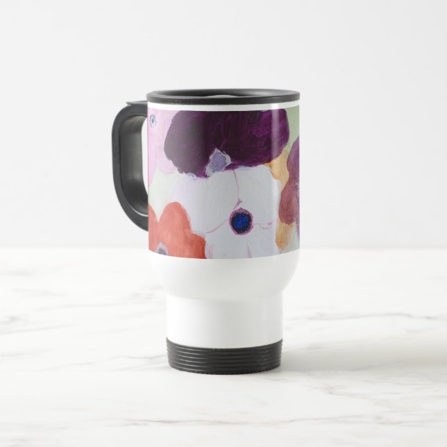 Caneca Térmica Flores de Mola Anemone (Frente Esquerda)