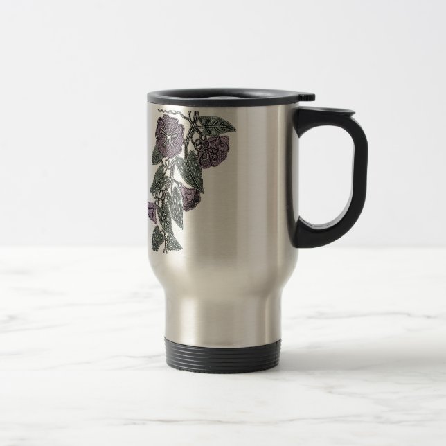 Caneca Térmica Flores de rendas (Direita)
