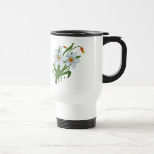 Caneca Térmica Flores de Tulipas e Daffodils