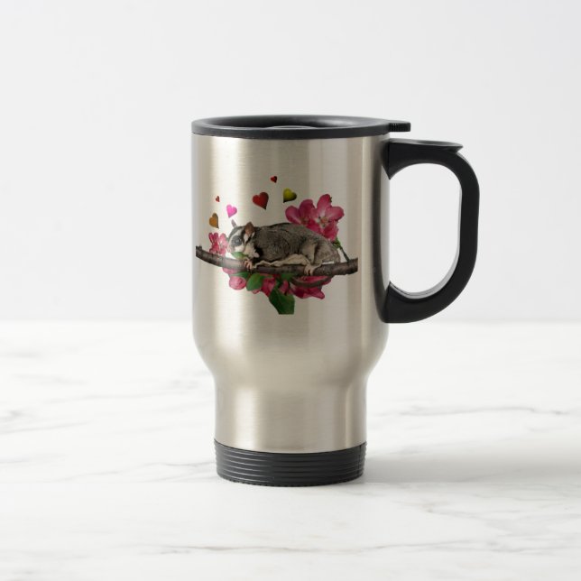Caneca Térmica Flores e corações do planador do açúcar (Direita)