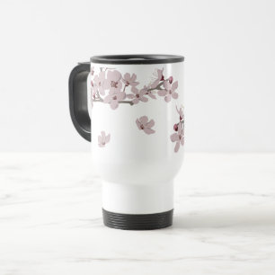 Caneca Térmica Flores Flutuantes De Cereja