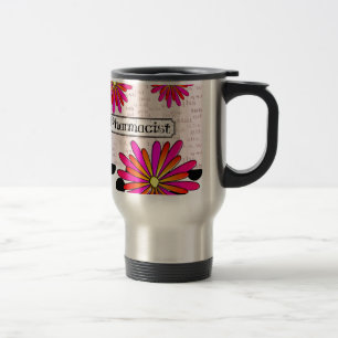 Caneca Térmica Flores lunáticas do farmacêutico