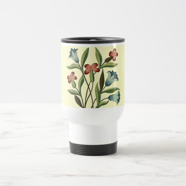 Caneca Térmica Flores Papel de Carteira Floral Art Nouveau Bonito (Centro)