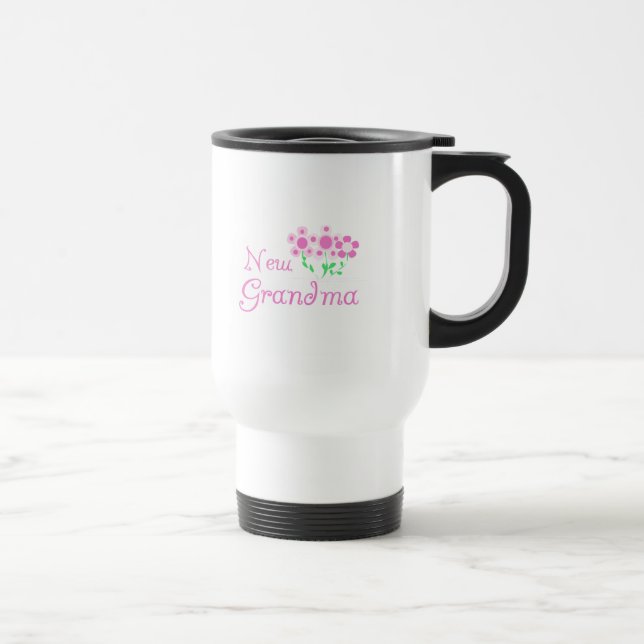 Caneca Térmica Flores Rosa Novas Camisetas e presentes para vovó (Direita)