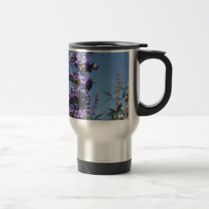 Caneca Térmica Flores Roxas da Árvore de Carga