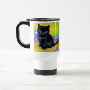 Caneca Térmica Flores Roxas Pretas de Gogh