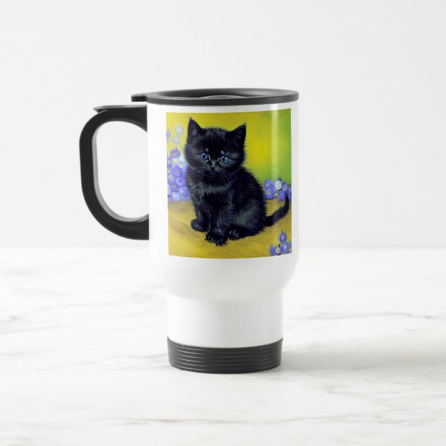 Caneca Térmica Flores Roxas Pretas de Gogh (Esquerda)